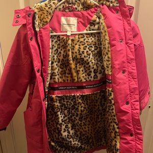 Urban republic pink winter jacket. Size 5/6 for toddler girls.